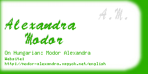 alexandra modor business card
